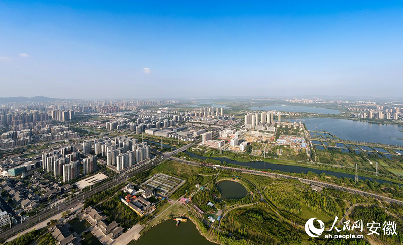 航拍淮北城區(qū)。 人民網(wǎng)記者 王銳攝
